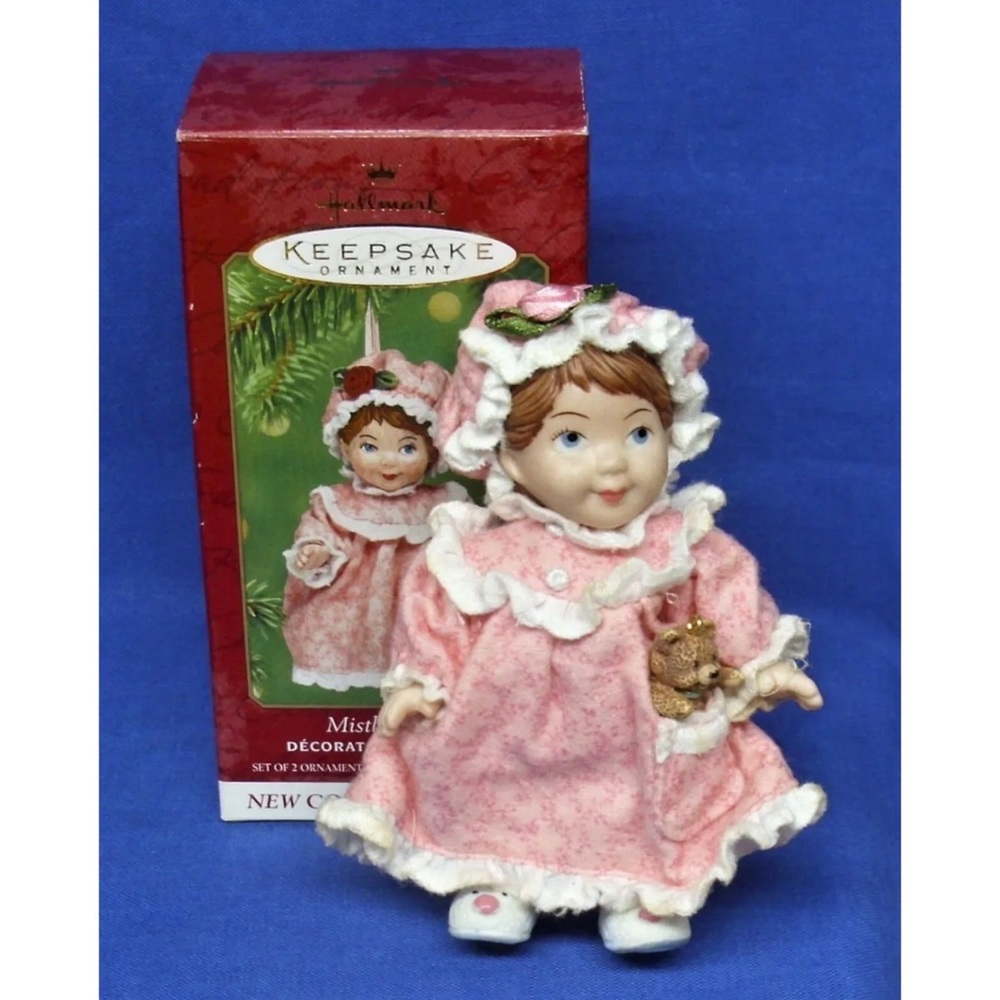 New Hallmark Keepsake Mistletoe Miss Porcelain Doll Ornament
